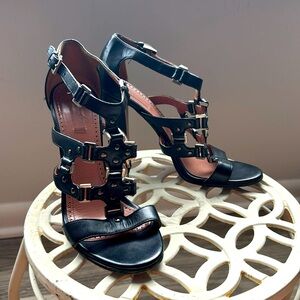 ALAIA Elegant Black Strappy Heels- sz 38